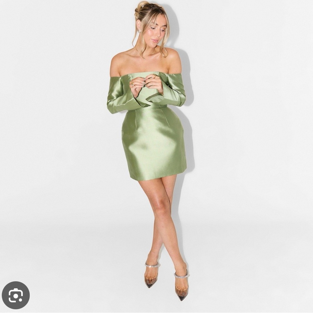 Chic Strapless Green Dress